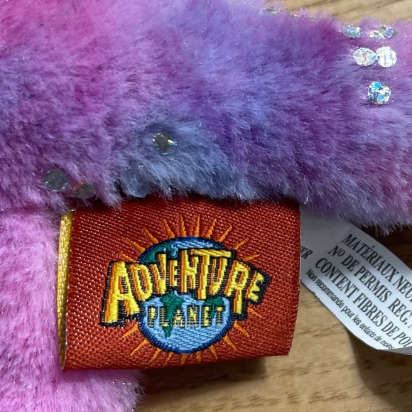 Adventure Planet Stingray Plush Pastel Silver Sparkle Stars 20" Stuffed Animal - Picture 3 of 9